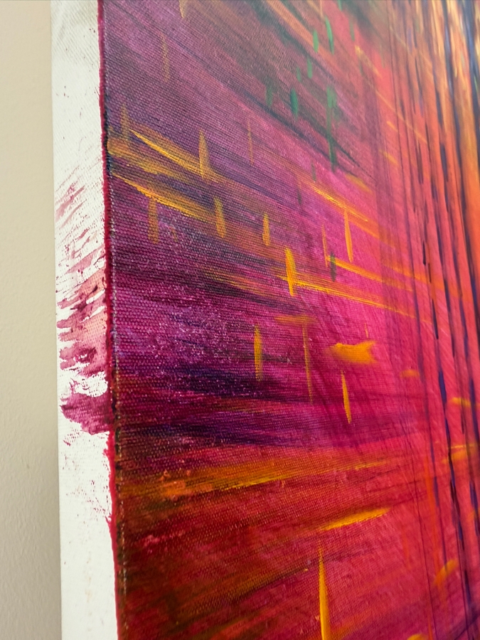 Just Added - Gerrit Greve (1948-2024, Cardiff by the Sea, CA) Original Acrylic Diptych Painting On Canvas Titled '3rd Symphony' 2015 Signed Verso 144 X 48 Estimate $6,900 - $8,600 [Photo 6]