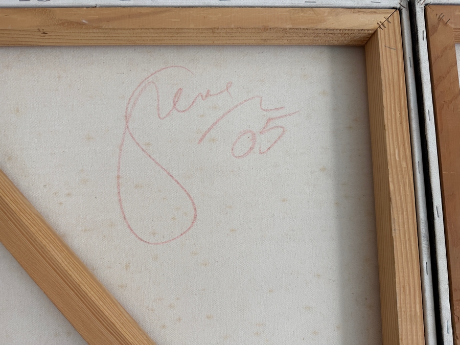 Just Added - Gerrit Greve (1948-2024, Cardiff by the Sea, CA) Original Acrylic Diptych Painting On Canvas 2005 Signed Verso 96 X 60 Estimate $5,800 - $7,200 [Photo 7]