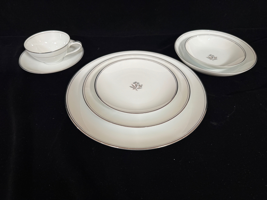 Just Added - Vintage Noritake Bessie Pattern Fine China Dinnerware Service For 4