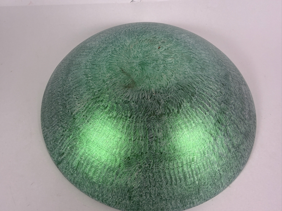 Just Added - Gerrit Greve (1948-2024, Cardiff by the Sea, CA) Original Acrylic Sand Painted Vessel Bowl (These Were Coupled With His Paintings) 12W X 3H (RL) Estimate $500 - $600 [Photo 7]