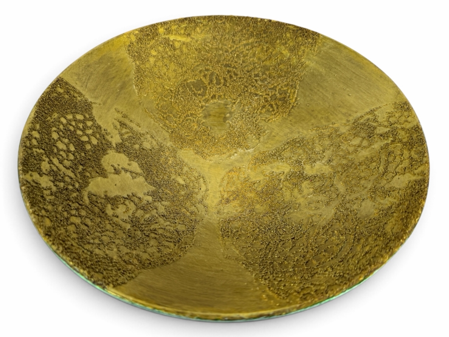 Just Added - Gerrit Greve (1948-2024, Cardiff by the Sea, CA) Original Acrylic Sand Painted Vessel Bowl (These Were Coupled With His Paintings) 12W X 3H (RL) Estimate $500 - $600