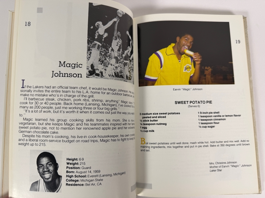Just Added - Rare 1985 'World Champion Los Angeles Lakers Are Cookin' Family Cook Book' Published by the Laker Ladies with Some Signatures of the Wives [Photo 4]