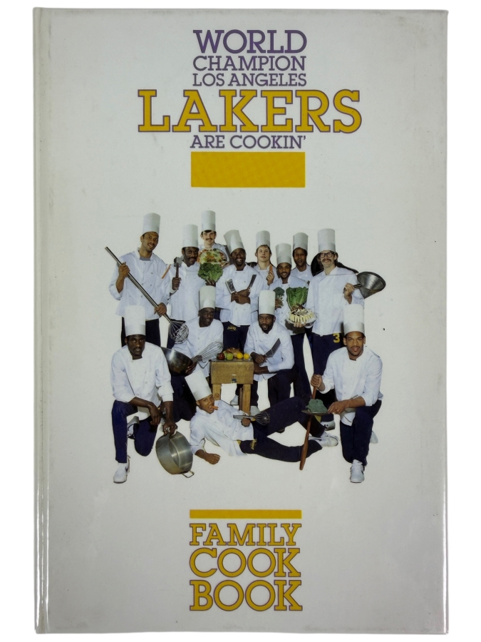 Just Added - Rare 1985 'World Champion Los Angeles Lakers Are Cookin' Family Cook Book' Published by the Laker Ladies with Some Signatures of the Wives