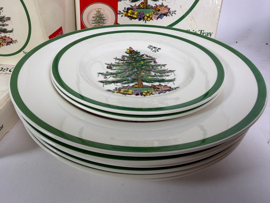 Just Added - Lot of Spode Christmas Tree Plates, Bowls, Glasses and Cups [Photo 3]