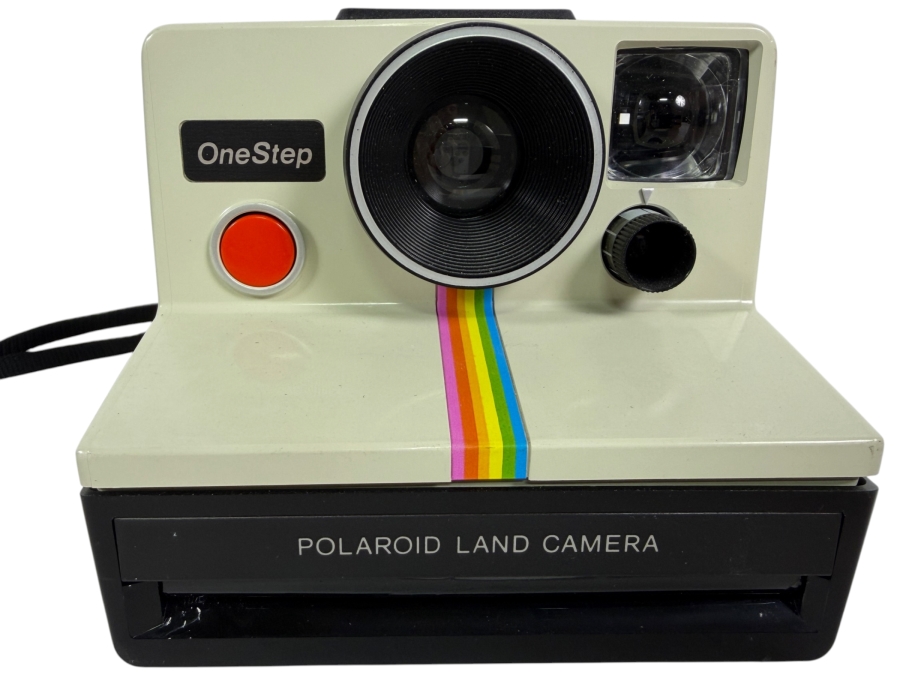 Just Added - Vintage 1970s Polaroid OneStep Land Camera with the Iconic Rainbow Stripe Design