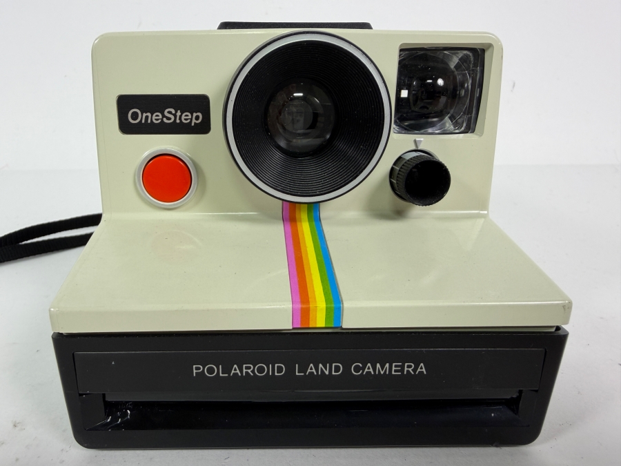Just Added - Vintage 1970s Polaroid OneStep Land Camera with the Iconic Rainbow Stripe Design [Photo 2]