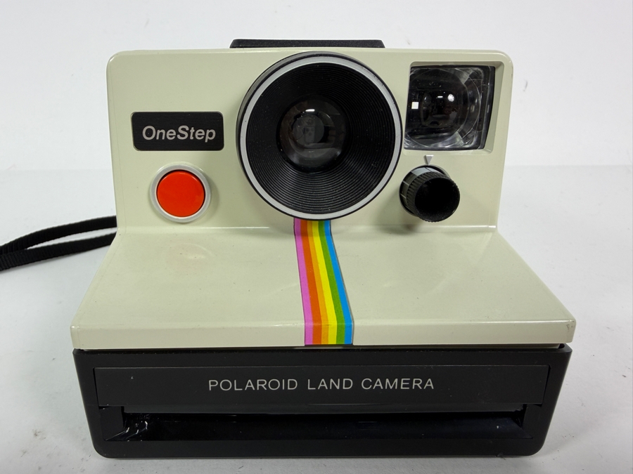 Just Added - Vintage 1970s Polaroid OneStep Land Camera with the Iconic Rainbow Stripe Design [Photo 3]