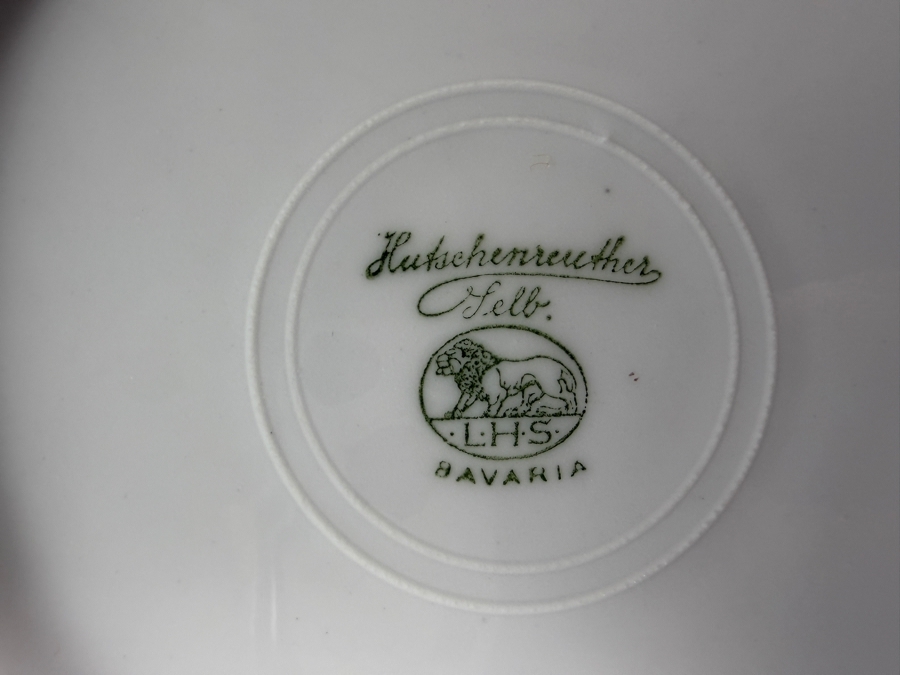 Just Added - Lorenz Hutschenreuther China Service Featuring 22-Karat Gold Filigree Etched Bands Along the Rims - Approximate Service for 5 with Extras Made in Selb, Bavaria, Germany [Photo 7]