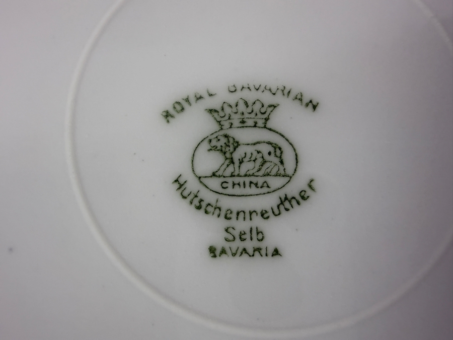 Just Added - Lorenz Hutschenreuther China Service Featuring 22-Karat Gold Filigree Etched Bands Along the Rims - Approximate Service for 5 with Extras Made in Selb, Bavaria, Germany [Photo 6]