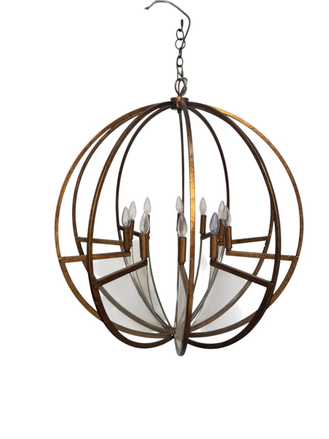 Just Added - Gabby Home Winston Antique Gold Armillary Sphere 8 Light Chandelier 33'