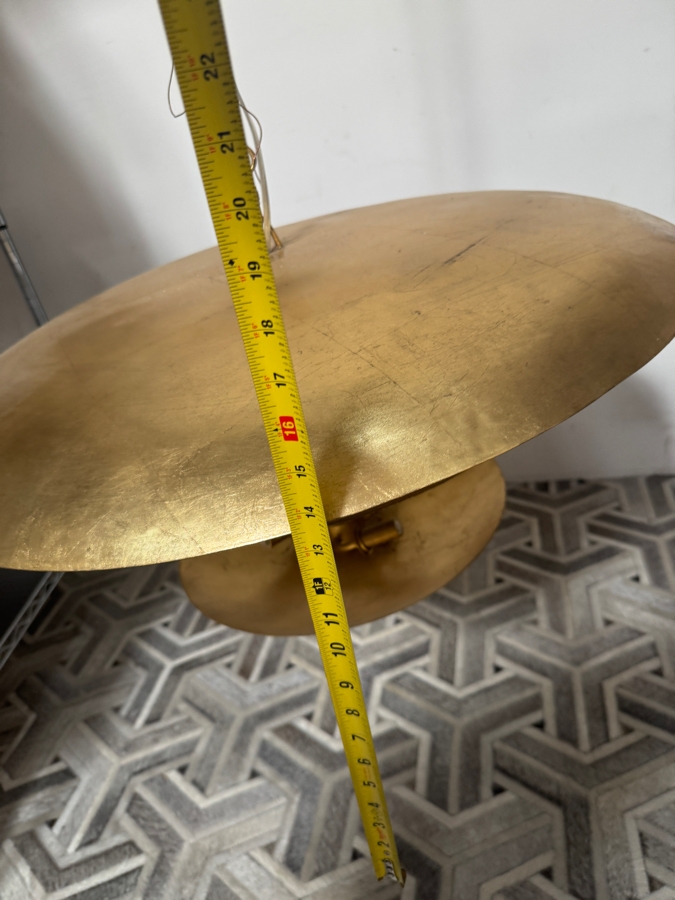 Just Added - Arteriors Florko Three Tier Gold Leaf Iron Chandelier 29'W X 15'H Plus Cord [Photo 5]