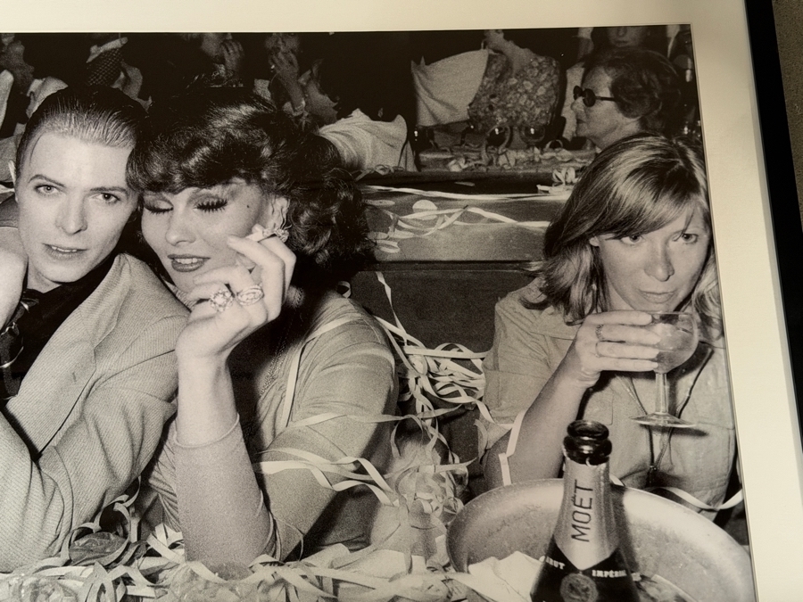 Just Added - CB2 X Sonic Editions Limited Edition Fine Art Photography David Bowie and Romy Haag Soak Up a Moment Together at the Alcazar Parisian Cabaret in 1976 32 X 21.5 Framed 38 X 27.5 [Photo 3]