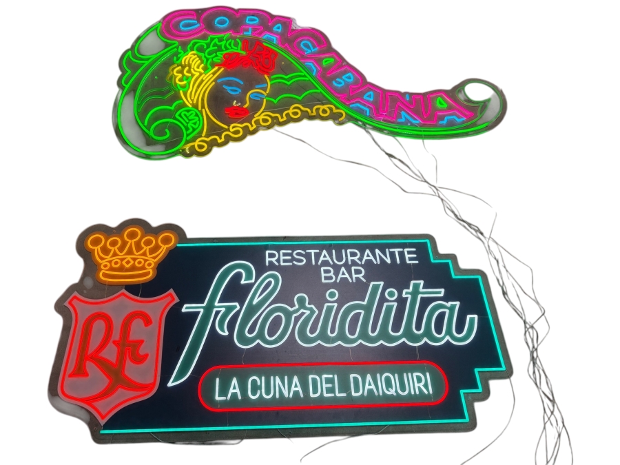 Just Added - Pair of LED Signs: Copacabana & Floridita - Both Share the Same Power Supply 64'W and 75'W 