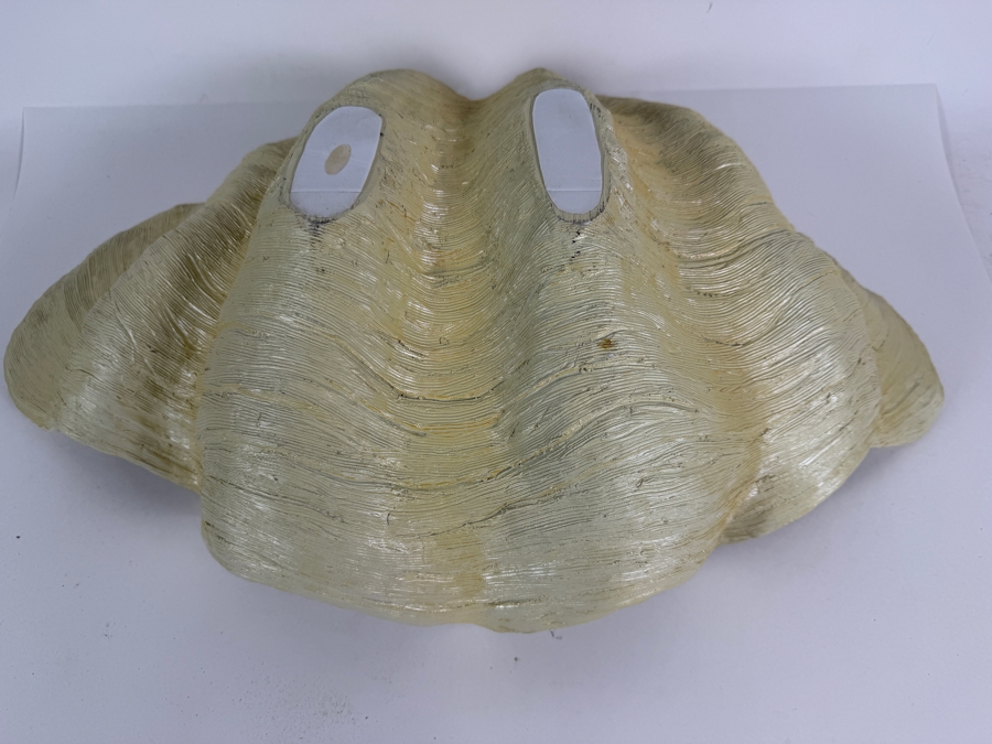 Just Added - Large Faux Resin Clam Shell Bowl 24W X 14D X 6.5H [Photo 4]