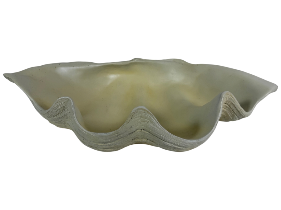 Just Added - Large Faux Resin Clam Shell Bowl 24W X 14D X 6.5H