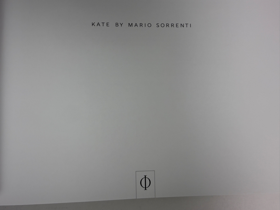 Just Added - First Edition Hardcover Photography Book: Kate by Photographer Mario Sorrenti Published by Phaidon in 2018 [Photo 4]