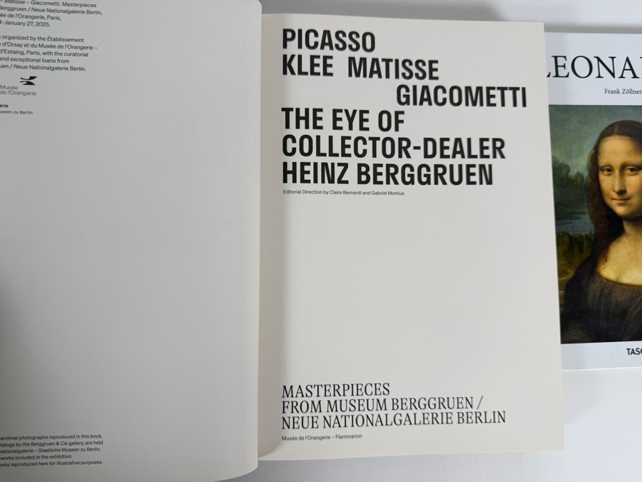Just Added - (3) Hardcover Art Books:  Picasso, Klee, Matisse, Giacometti: The Eye of Collector-Dealer Heinz Berggruen, Modigliani by Doris Krystof and Leonardo by Frank Zollner [Photo 2]