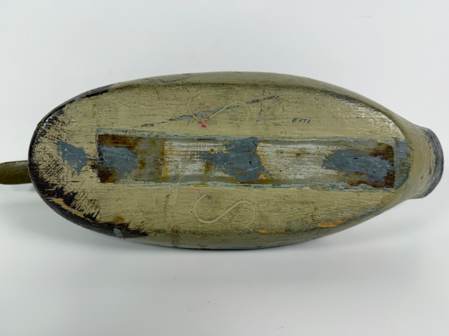 Just Added - Antique Hand-Painted Wooden Duck Decoy 17'L [Photo 6]