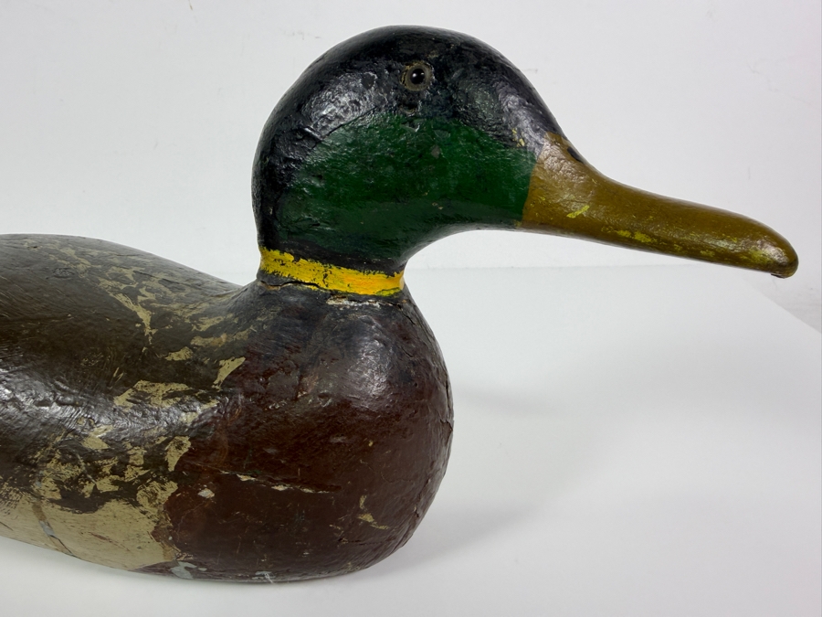Just Added - Antique Hand-Painted Wooden Duck Decoy 17'L [Photo 3]