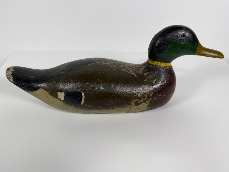 Just Added - Antique Hand-Painted Wooden Duck Decoy 17'L [Photo 2]