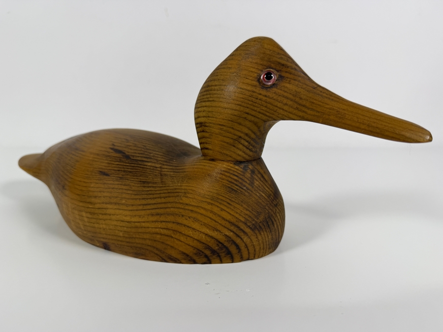 Just Added - Vintage Hand-Carved Wooden Duck by Distinctive Wooden Ducks 14'L [Photo 3]