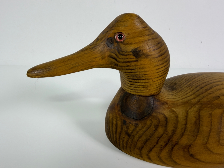 Just Added - Vintage Hand-Carved Wooden Duck by Distinctive Wooden Ducks 14'L [Photo 2]