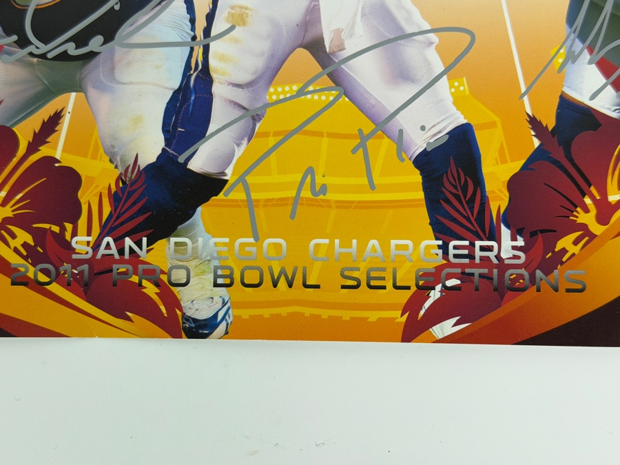 Just Added - San Diego Chargers 2011 Pro Bowl Selections Commemorative 8x10 Print Signed by Philip Rivers, Antonio Gates and Nick Hardwick [Photo 7]