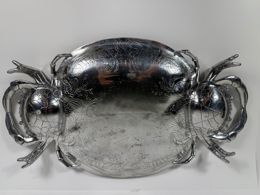 Vintage Arthur Court Cast Aluminum Crab And Lobster Seafood Serving Platter 24'W X 13.5'H [Photo 4]