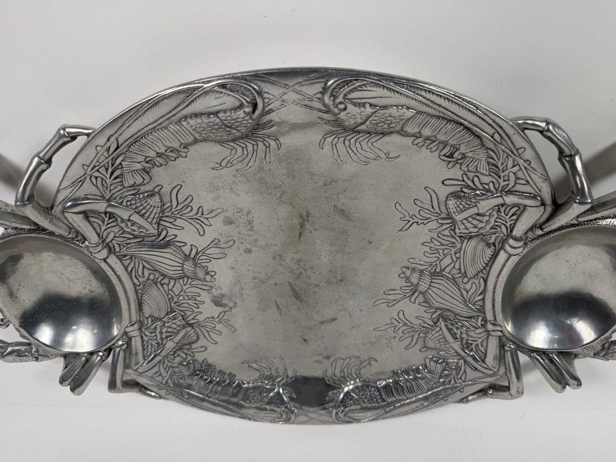 Vintage Arthur Court Cast Aluminum Crab And Lobster Seafood Serving Platter 24'W X 13.5'H [Photo 3]