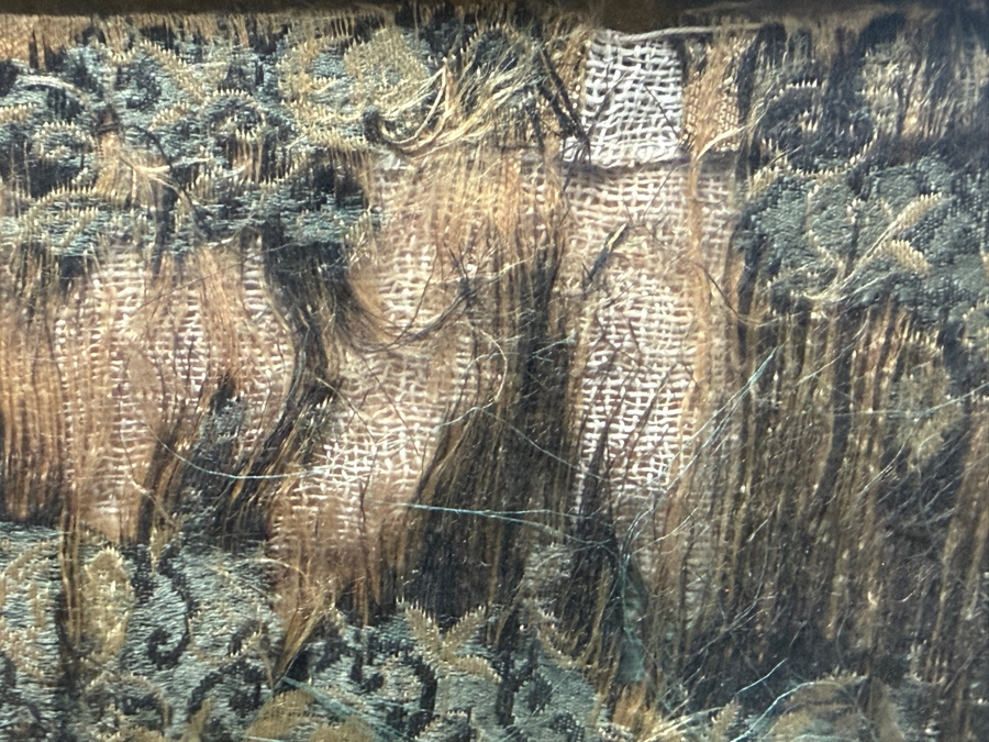 Antique Japanese Meiji Period Silk Embroidery Textiles With Imperial Dragons And Peonies Framed 52W X 34.5H Purchased for $1,200 [Photo 8]