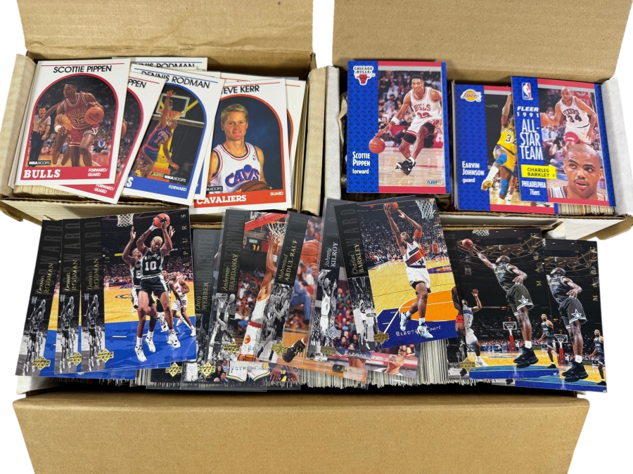 Collection of Vintage NBA Basketball Trading Cards Including NBA Rookie Cards - See Photos for Small Sampling