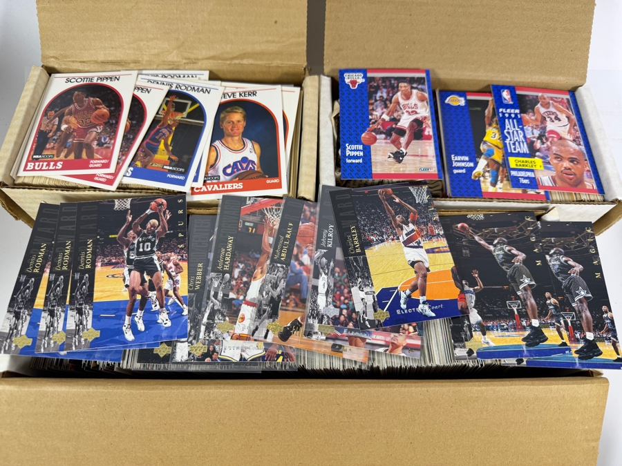 Collection of Vintage NBA Basketball Trading Cards Including NBA Rookie Cards - See Photos for Small Sampling [Photo 2]