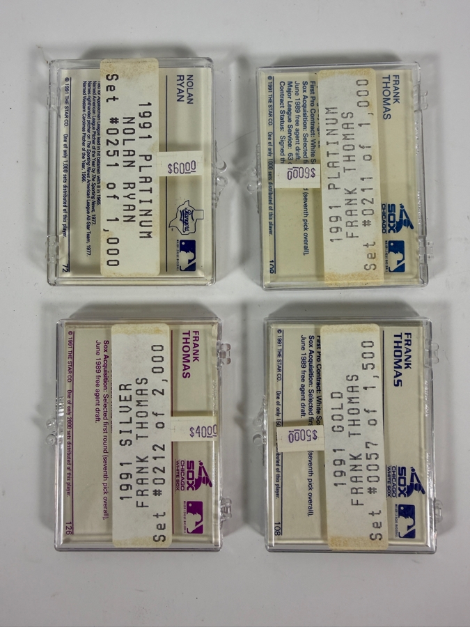 Rare 1991 Star Limited Edition MLB Trading Cards Sets: Nolan Ryan Platinum Set, Frank Thomas Platinum, Silver and Gold Sets Retails $210 [Photo 6]