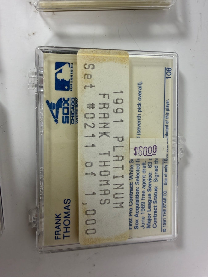 Rare 1991 Star Limited Edition MLB Trading Cards Sets: Nolan Ryan Platinum Set, Frank Thomas Platinum, Silver and Gold Sets Retails $210 [Photo 8]