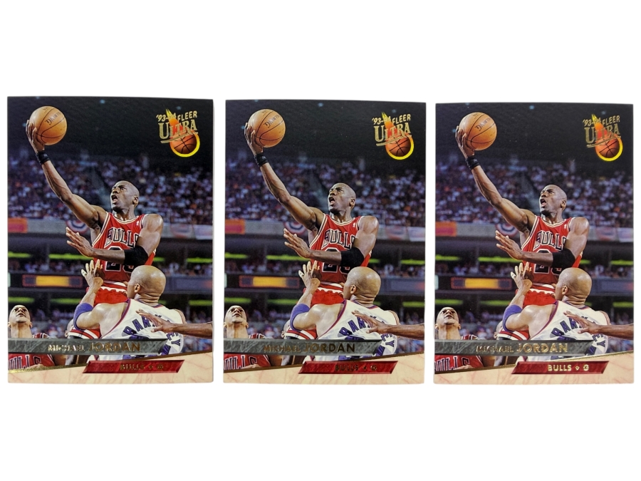(3) 1993-1994 Fleer Ultra Michael Jordan #30 Basketball Trading Cards