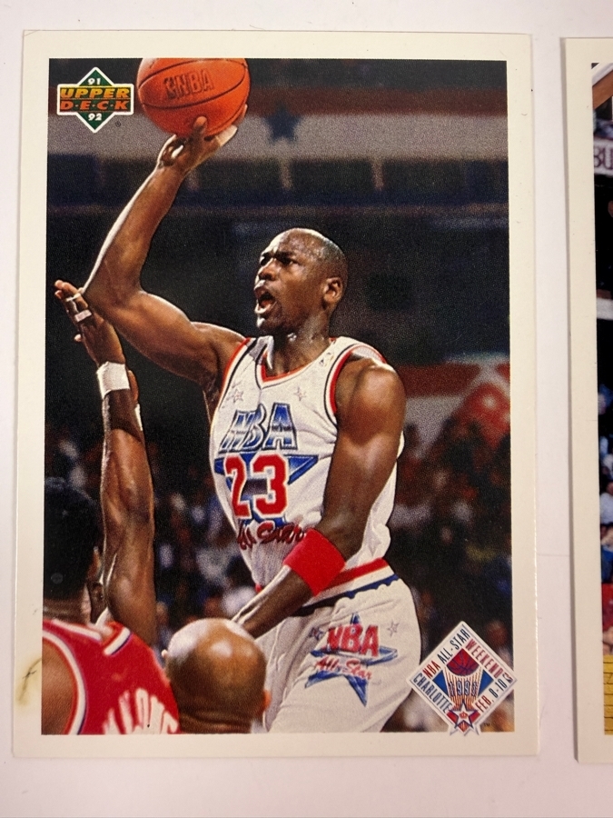 (2) 1992-93 Upper Deck Michael Jordan Trading Cards #P5 and #45 [Photo 3]