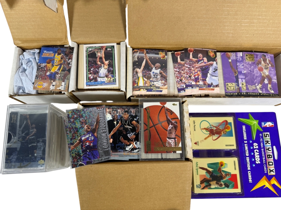 Collection of Vintage NBA Basketball Trading Cards Including NBA Rookie Cards - See Photos for Small Sampling