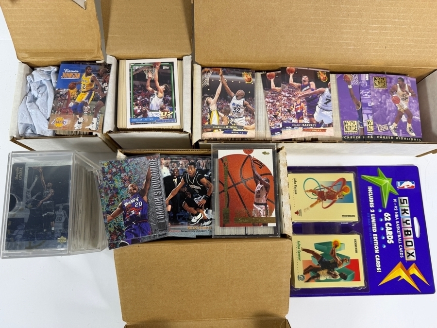 Collection of Vintage NBA Basketball Trading Cards Including NBA Rookie Cards - See Photos for Small Sampling [Photo 2]