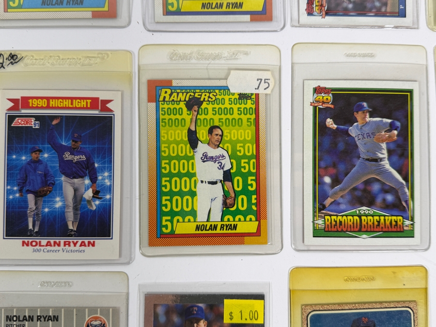 Collection of (28) Vintage MLB Nolan Ryan Baseball Trading Cards [Photo 7]