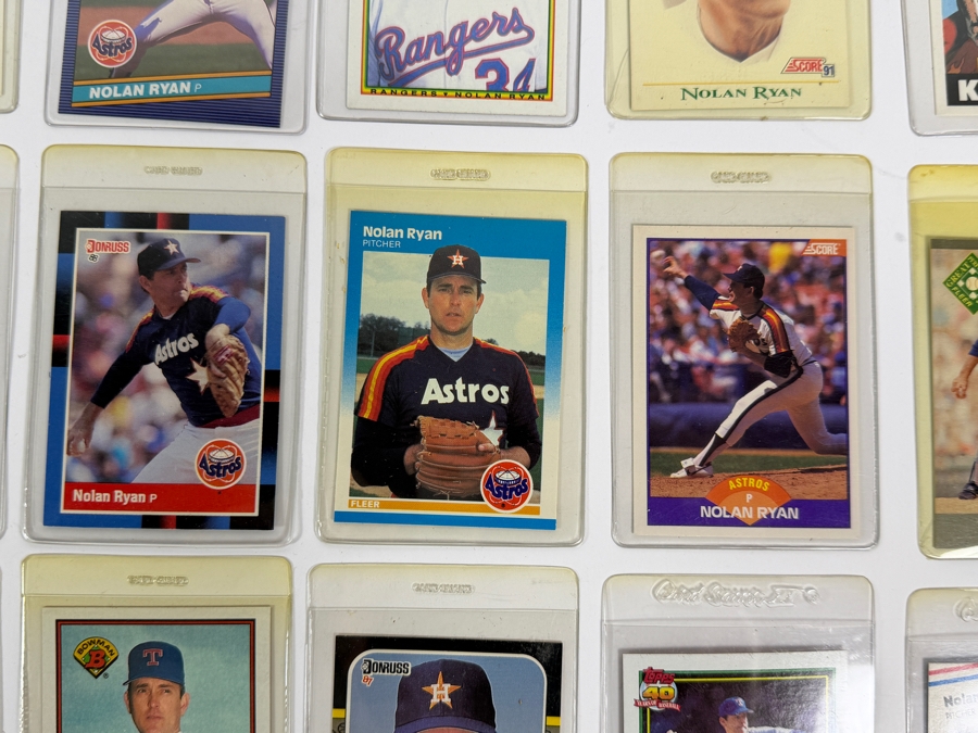 Collection of (28) Vintage MLB Nolan Ryan Baseball Trading Cards [Photo 9]