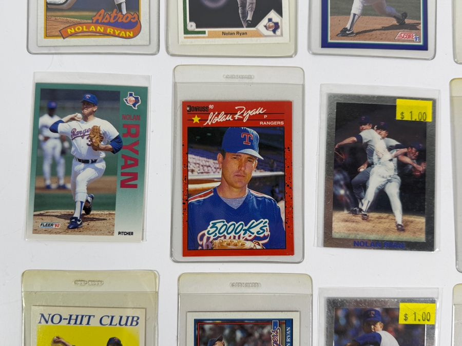 Collection of (28) Vintage MLB Nolan Ryan Baseball Trading Cards [Photo 8]