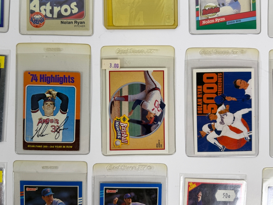 Collection of (28) Vintage MLB Nolan Ryan Baseball Trading Cards [Photo 9]