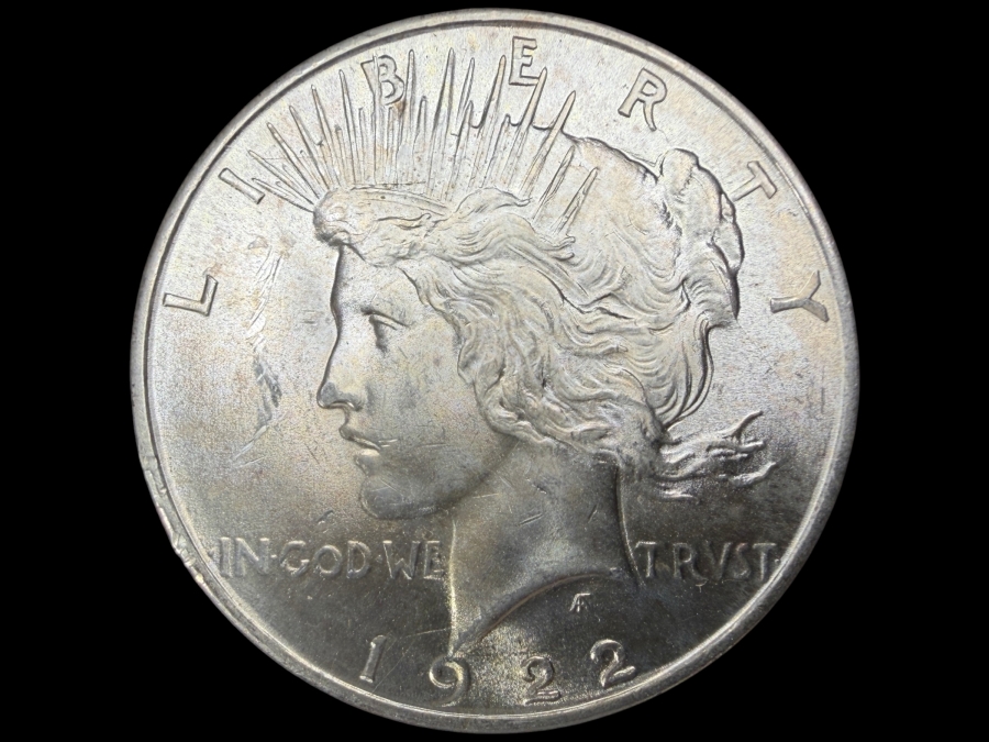 1922 Brilliant Uncirculated Peace Silver Dollar