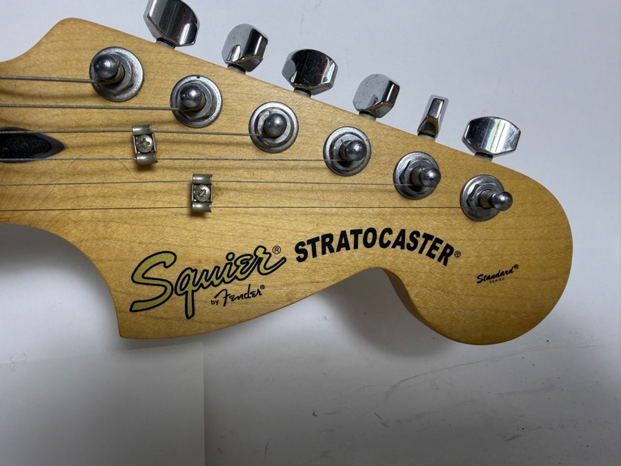 Squier by Fender Stratocaster Electric Guitar with Miller Genuine Draft Advertising [Photo 3]