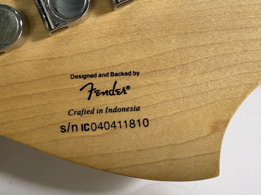 Squier by Fender Stratocaster Electric Guitar with Miller Genuine Draft Advertising [Photo 5]