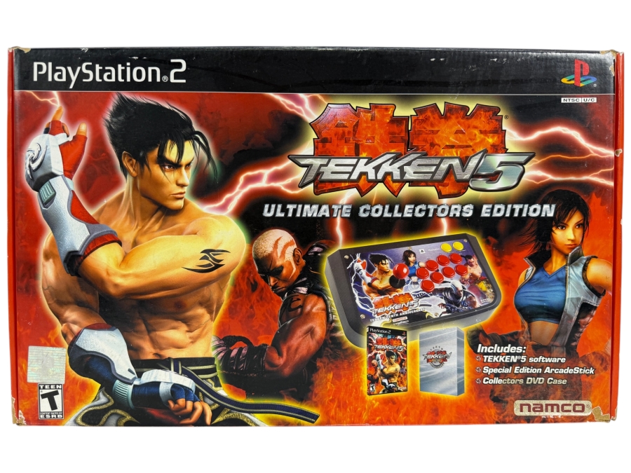 Tekken 5 Ultimate Collector's Edition Boxed Set With Special Edition Arcade Stick For PlayStation 2 Factory Sealed Estimate $250 - $450