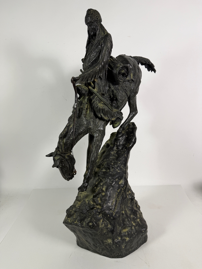 After Frederic Remington The Mountain Man Bronze Sculpture Reproduction 27H [Photo 6]