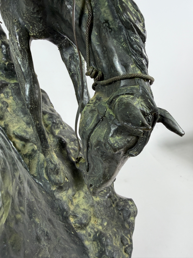After Frederic Remington The Mountain Man Bronze Sculpture Reproduction 27H [Photo 3]
