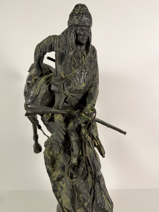 After Frederic Remington The Mountain Man Bronze Sculpture Reproduction 27H [Photo 4]