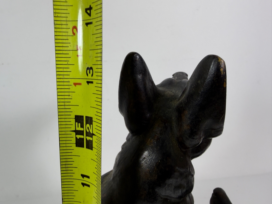 Louis Albert Carvin French Art Deco Patinated Spelter German Shepherd Sculpture On Variegated Marble Base 23.5W X 13.5H [Photo 13]